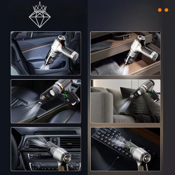 Mini aspiradora sopladora recargable + 3 REGALOS